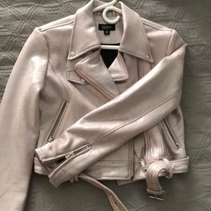 LulaRoe Rose Gold Moto Jacket